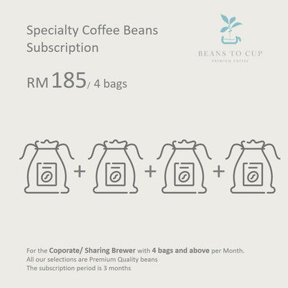 Specialty Single Origin Beans Subscription- Medium